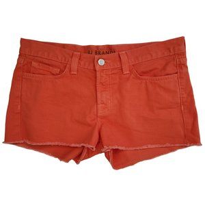 J Brand Bright Orange Cut Off Denim Jean Shorts
